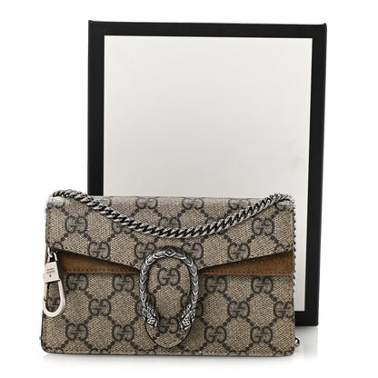Gucci GG Supreme Monogram Super Mini Dionysus Shoulder Bag Taupe 13 of 13