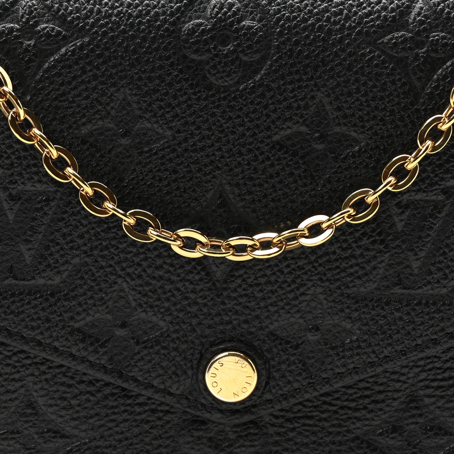Louis Vuitton Empreinte Pochette Felicie Chain Wallet Black 8 of 10