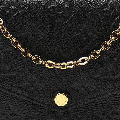 Louis Vuitton Empreinte Pochette Felicie Chain Wallet Black 8 of 10