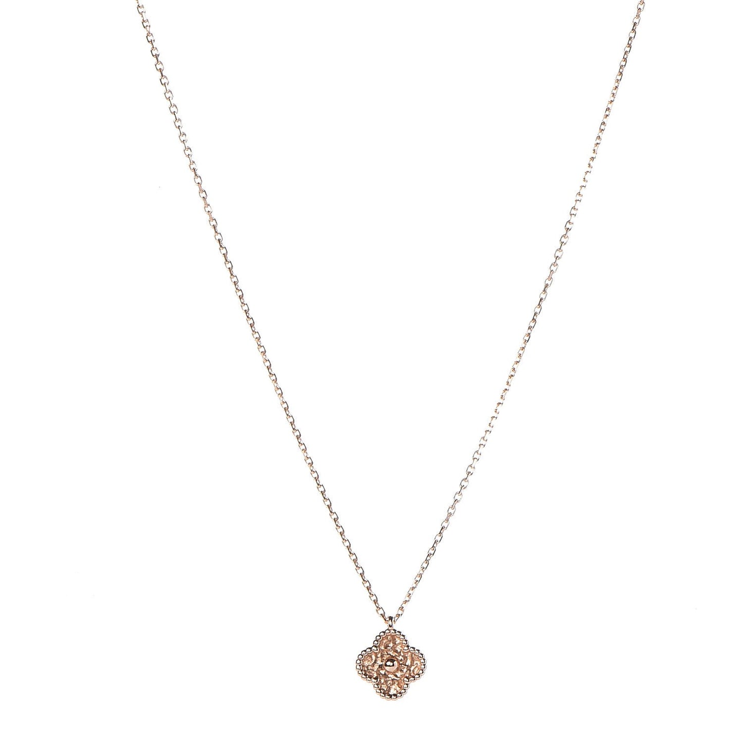 18K Rose Gold Sweet Alhambra Pendant Necklace