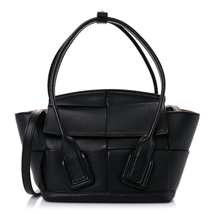 Bottega Veneta Grained Calfskin Mini Maxi Intrecciato Arco 33 Black 1 of 9