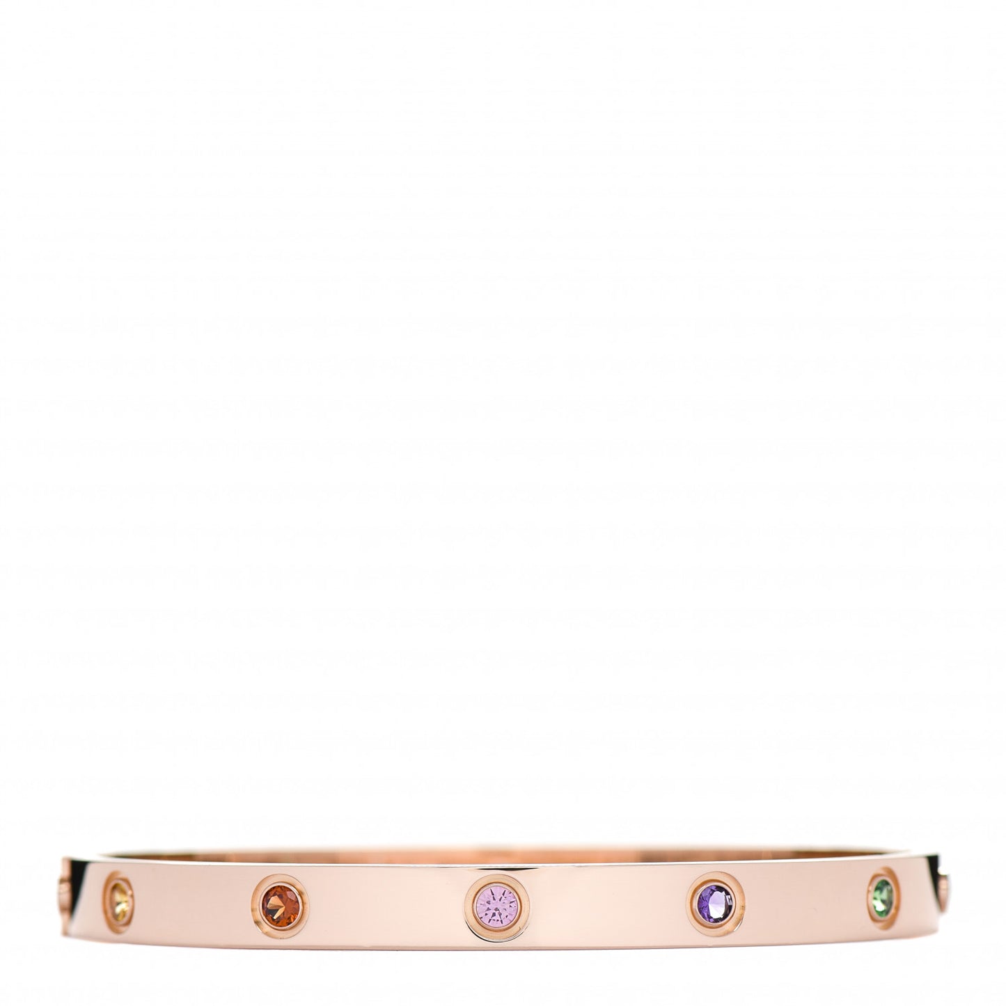 18K Pink Gold Sapphire Garnet Amethyst LOVE Bracelet 18