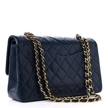 Chanel Lambskin Quilted Medium Double Flap Navy 3 of 15