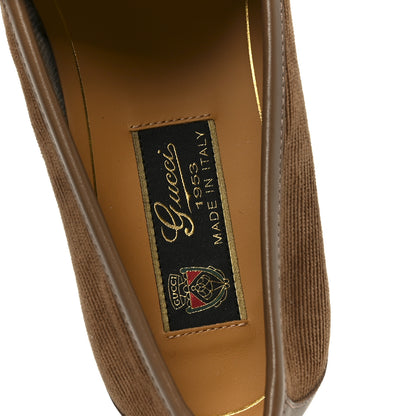 Gucci Corduroy Womens 1953 Horsebit Loafers 36 Velvety Camel 7 of 9