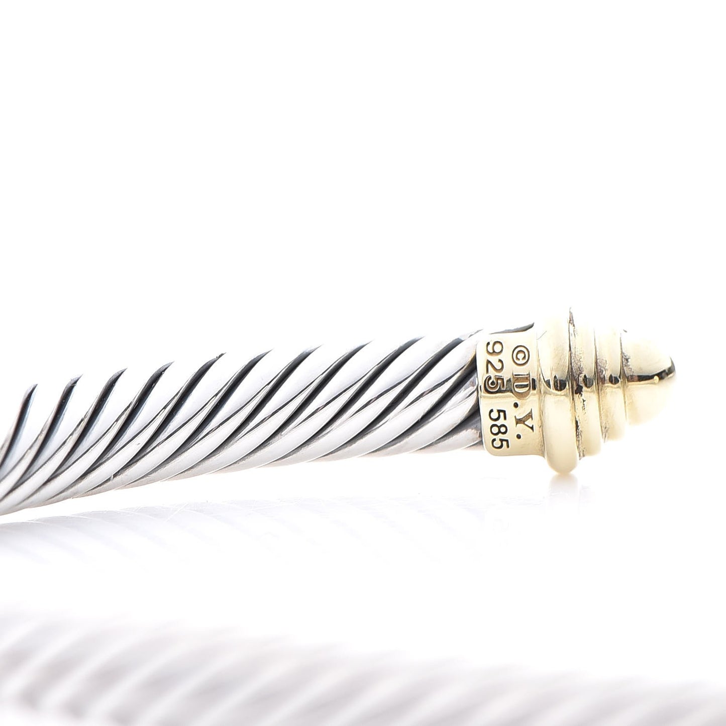Sterling Silver 14K Yellow Gold 5mm Cable Classics Bracelet
