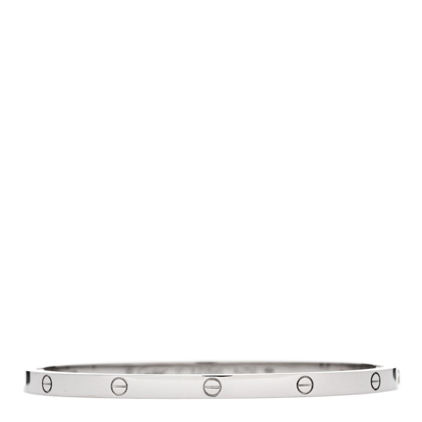 18K White Gold Small LOVE Bracelet 17
