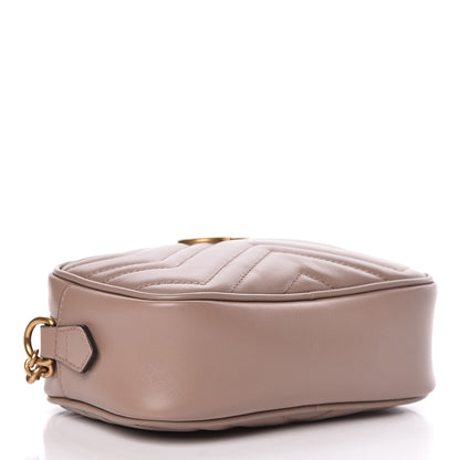 Gucci Calfskin Matelasse Mini GG Marmont Chain Shoulder Bag Nude 4 of 12