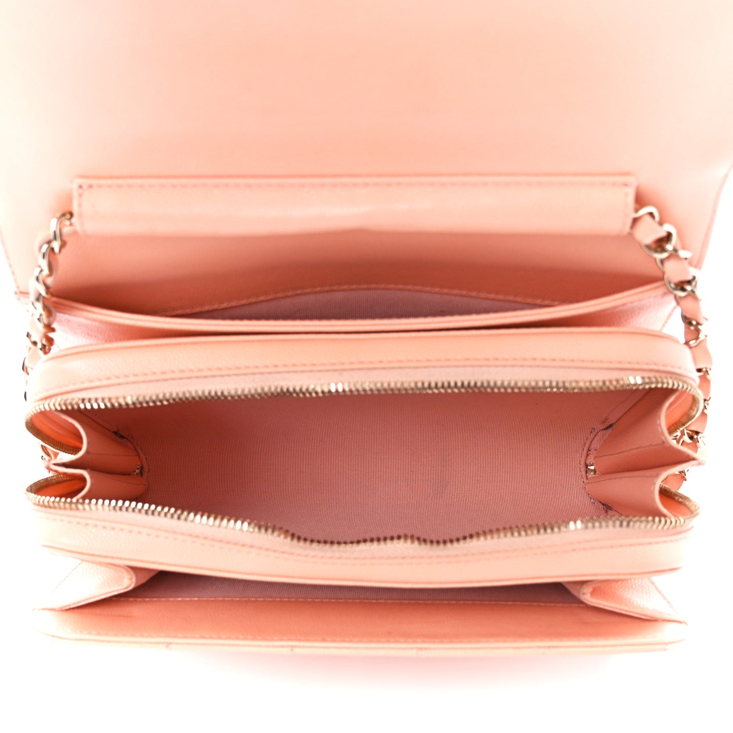 Caviar Quilted Large Like A Wallet Flap Coral