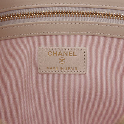 Chanel Iridescent Lambskin Quilted Medium Cosmetic Case White 6 of 8