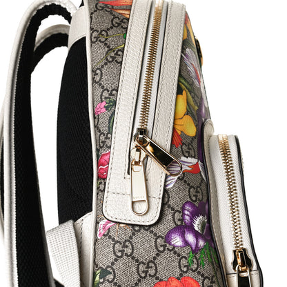 Gucci GG Supreme Monogram Flora Web Small Ophidia Day Backpack White 12 of 12