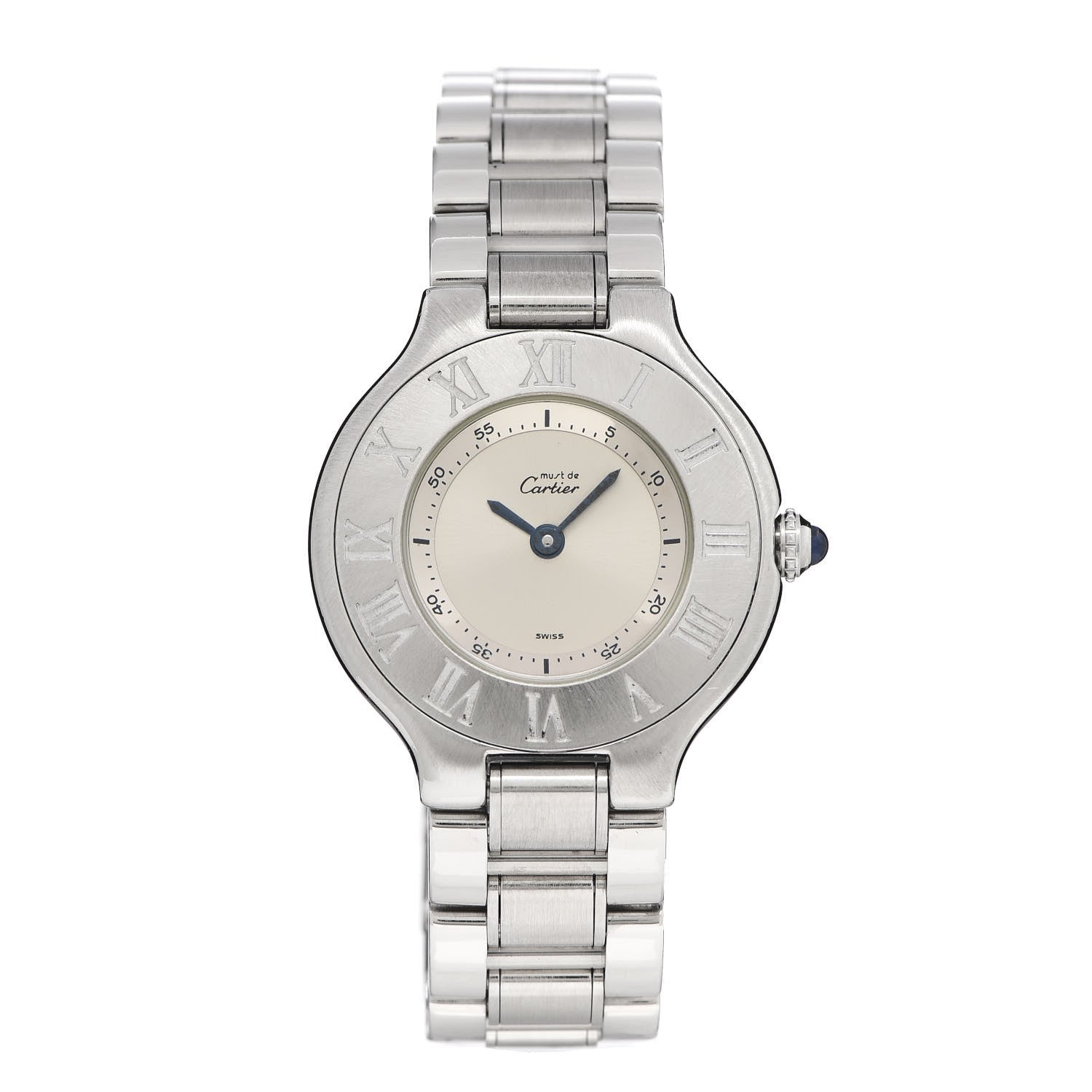 Cartier Stainless Steel 28mm Must De 21 Quartz Watch 1 of 7