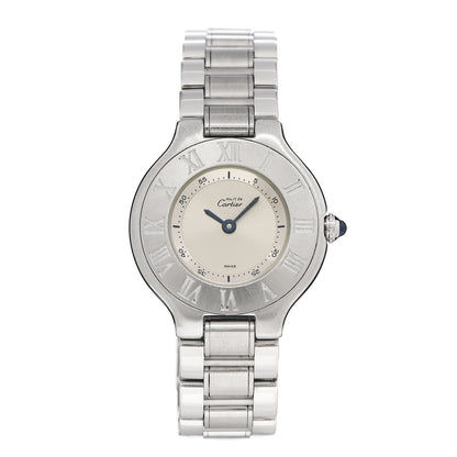Cartier Stainless Steel 28mm Must De 21 Quartz Watch 1 of 7