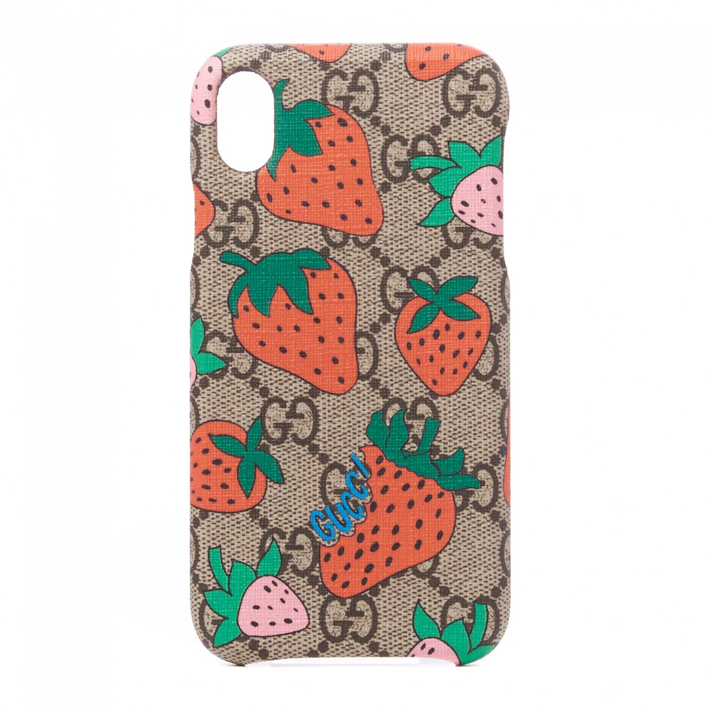 GG Supreme Monogram Strawberry iPhone XR Case