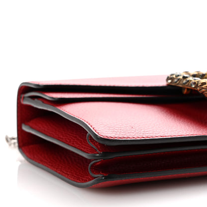 Gucci Dollar Calfskin Swarovski Crystal Small Dionysus Shoulder Bag Hibiscus Red 9 of 11