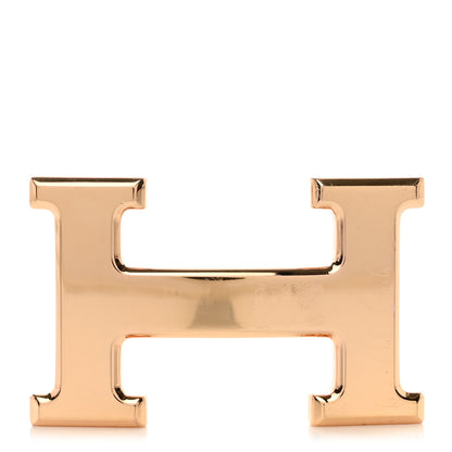 Hermes Brass Rose Gold Plated Polished 32mm H Belt Buckle 1 of 4