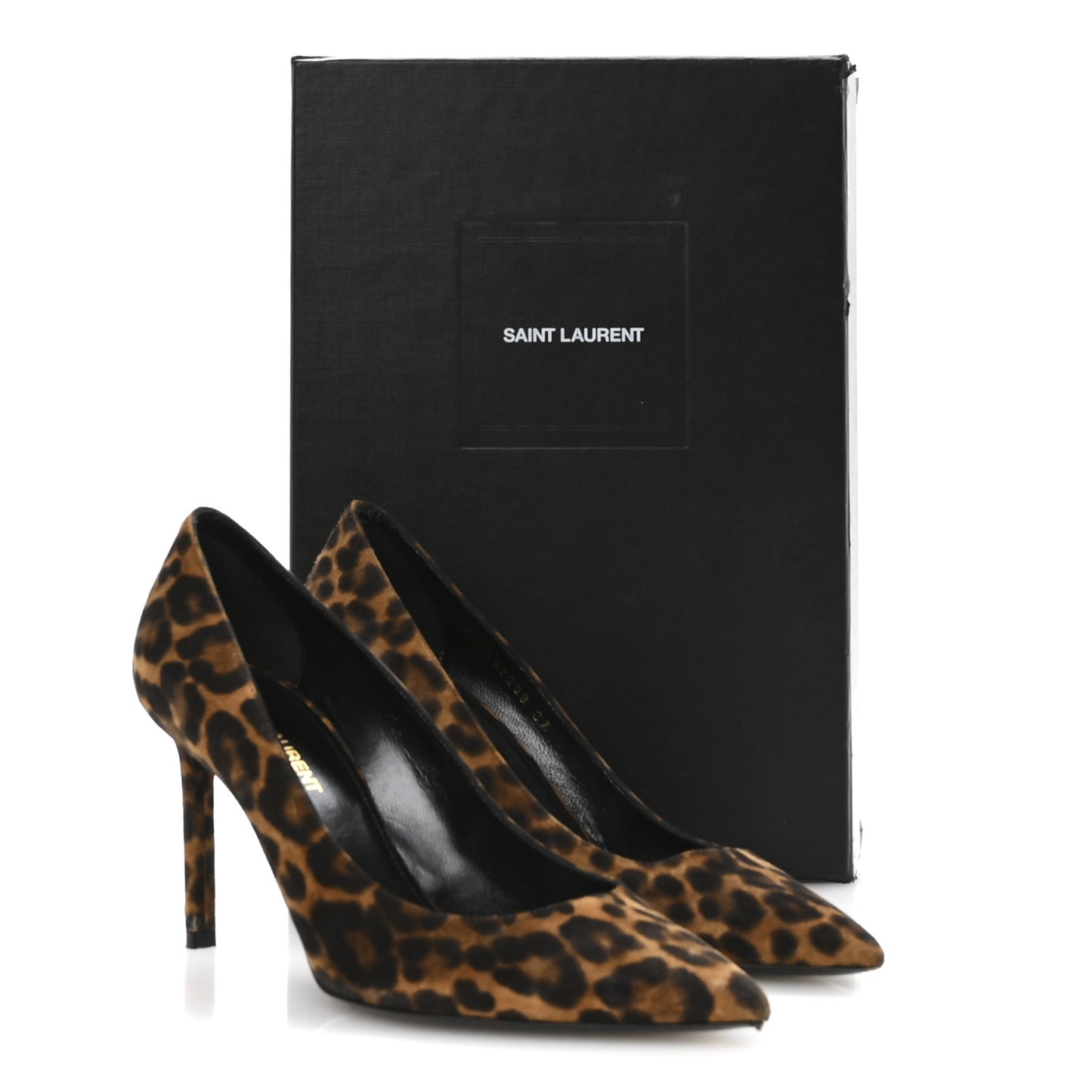 Suede Leopard Printed Anja Pumps 37 Natural Coffee