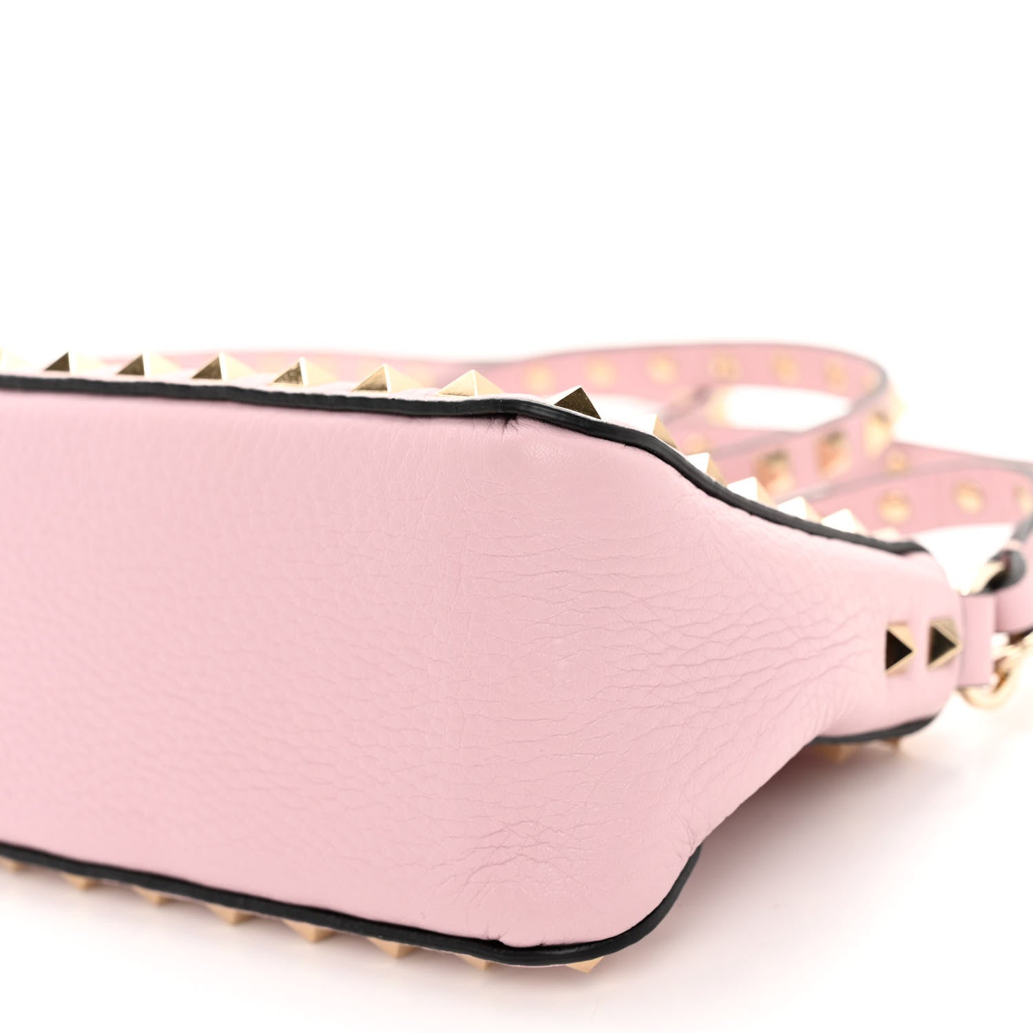 Valentino Garavani Pebbled Calfskin Small Rockstud Flip Lock Shoulder Bag Water Rose 9 of 9