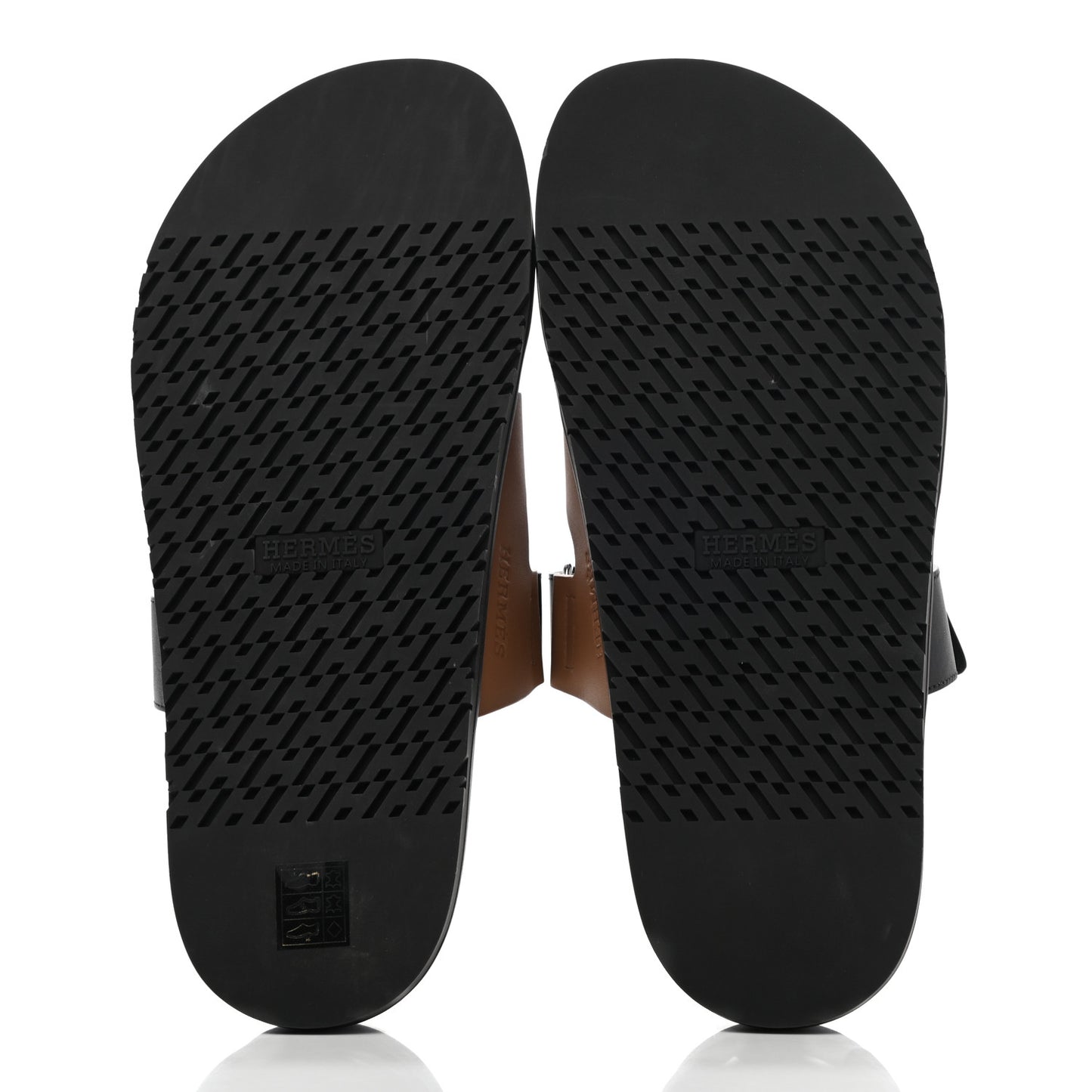 Calfskin Mens Chypre Sandals 43 Naturel Safari Black
