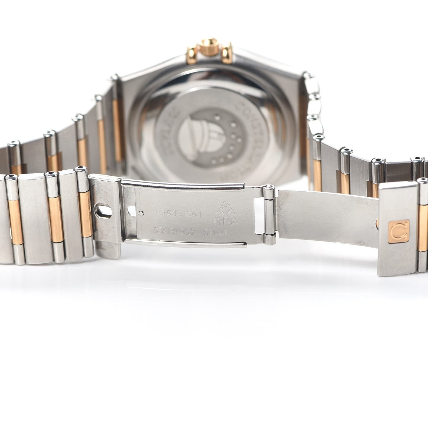 Stainless Steel 18K Red Gold Diamond 36mm Constellation Automatic Watch White