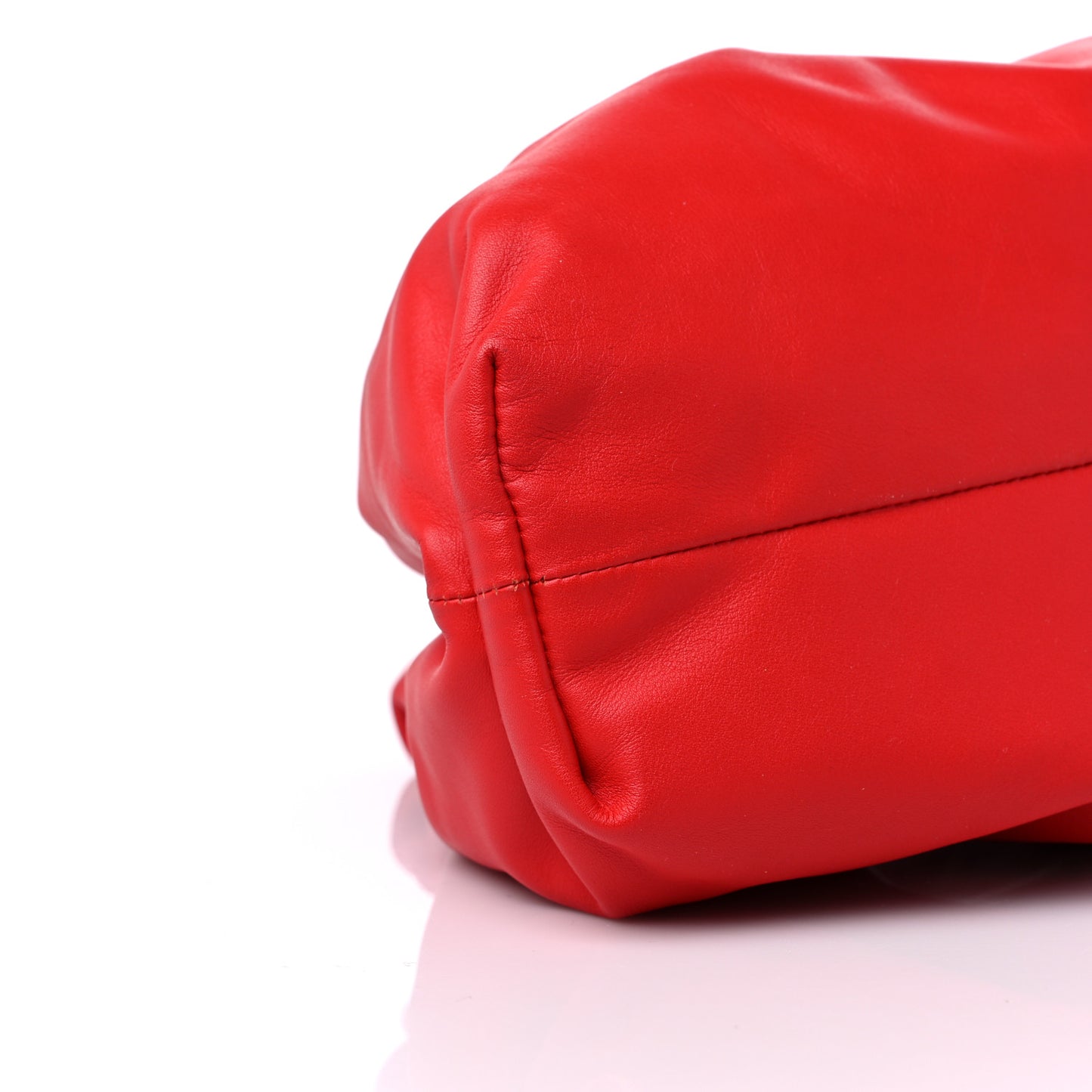 Smooth Butter Calf The Pouch Oversized Clutch Bright Red