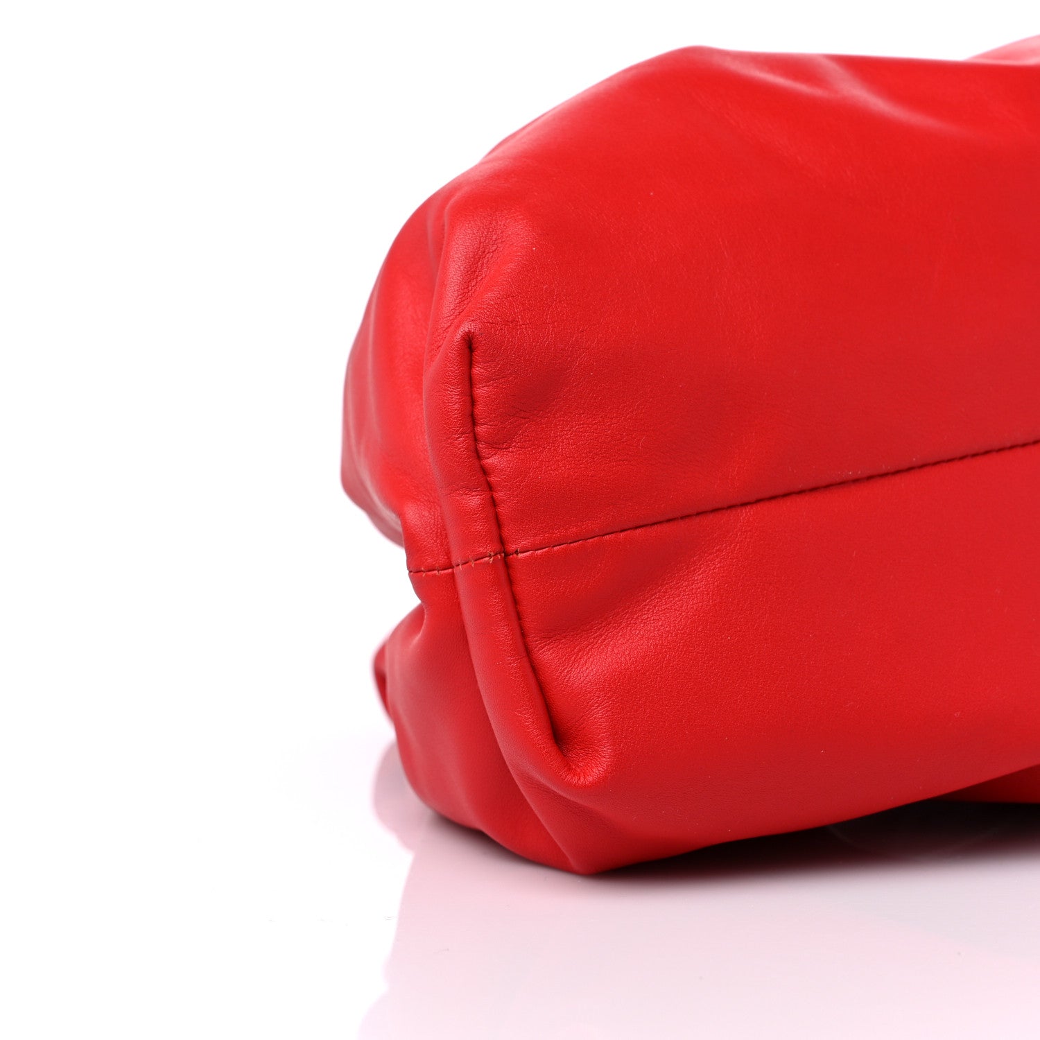Bottega Veneta Smooth Butter Calf The Pouch Oversized Clutch Bright Red 8 of 9
