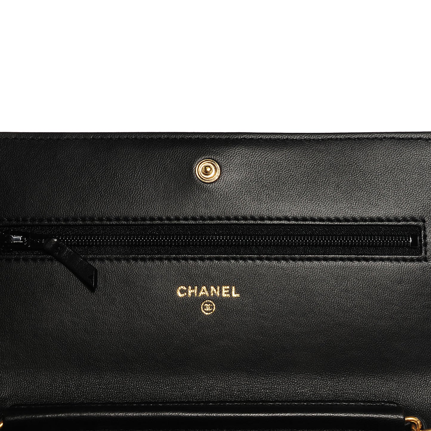 Lambskin Quilted Boy Wallet On Chain WOC Black