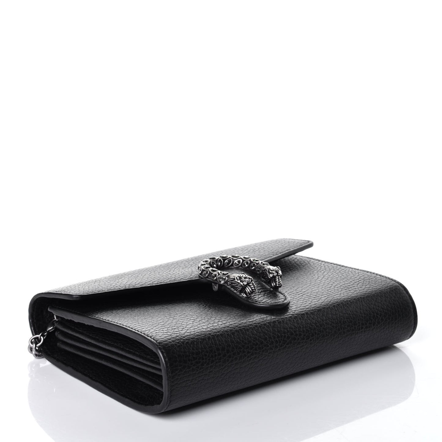 Calfskin Mini Dionysus Chain Wallet Black