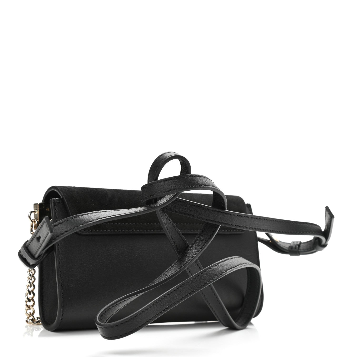 Chloe Suede Calfskin Small Faye Shoulder Bag Black 3 of 11