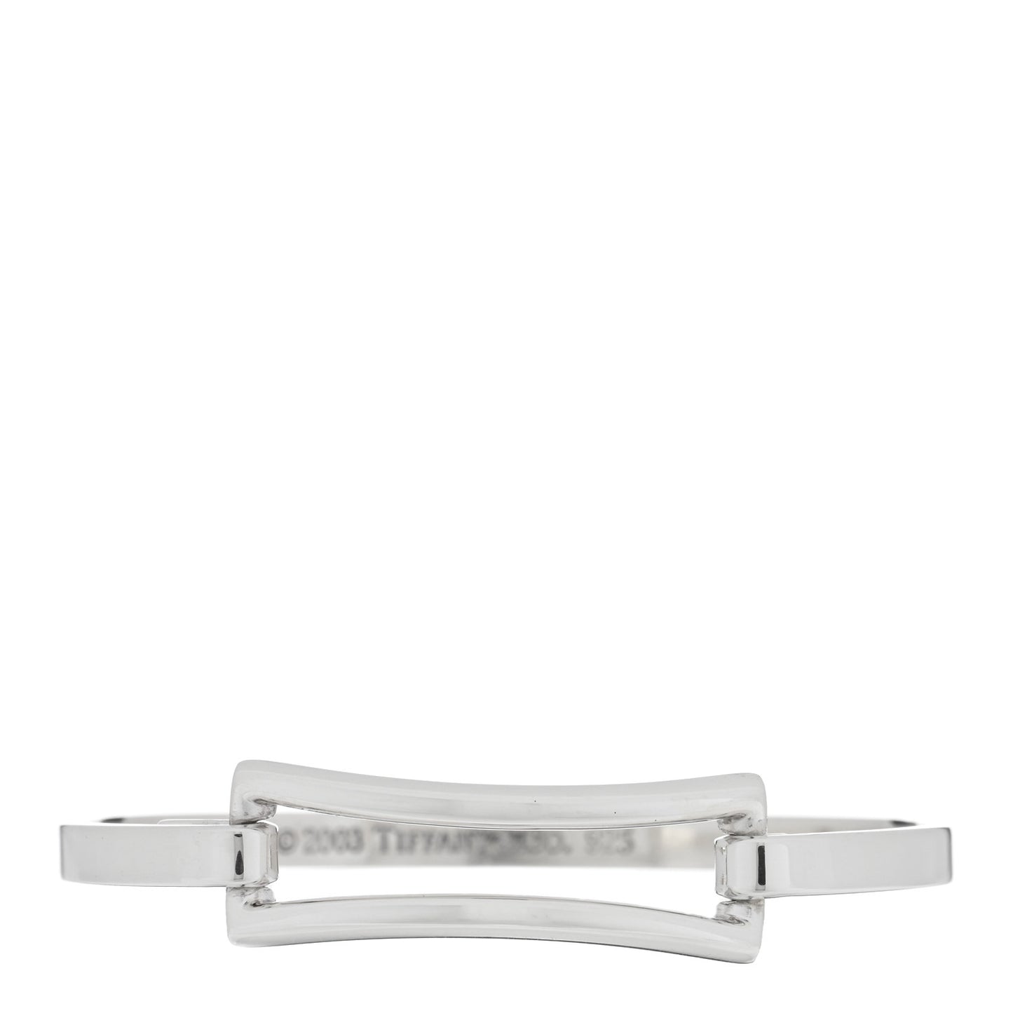 Sterling Silver Rectangle Bangle Bracelet