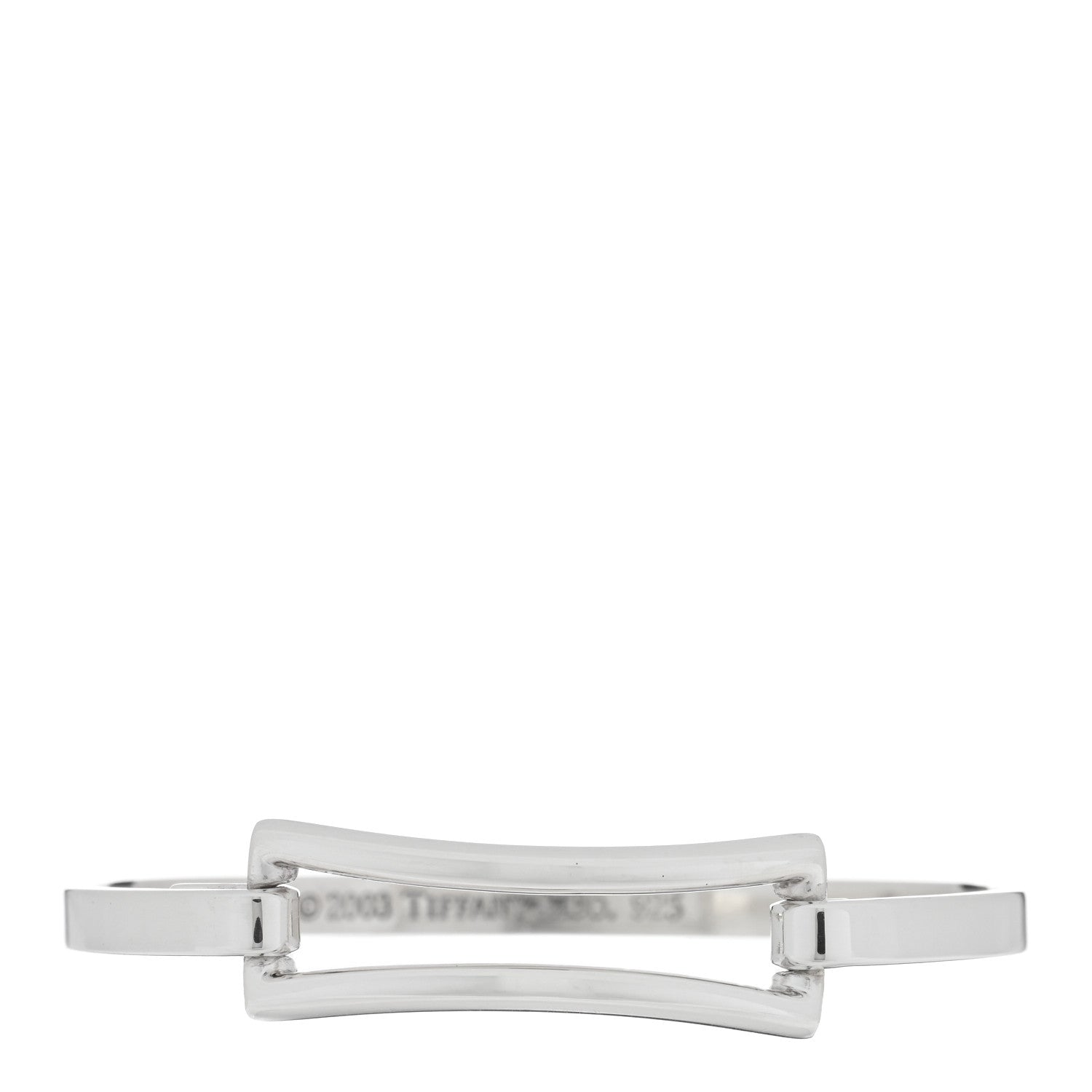 Tiffany Sterling Silver Rectangle Bangle Bracelet 1 of 3