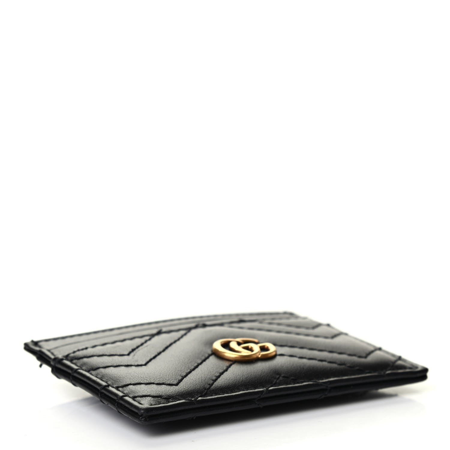 Gucci Calfskin Matelasse GG Marmont Card Holder Black 4 of 7