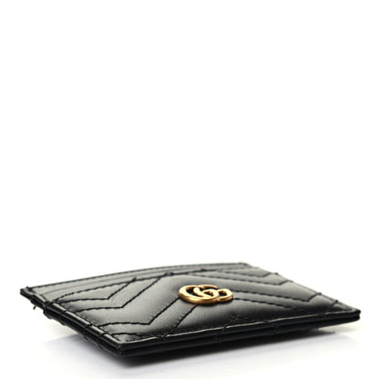 Gucci Calfskin Matelasse GG Marmont Card Holder Black 4 of 7