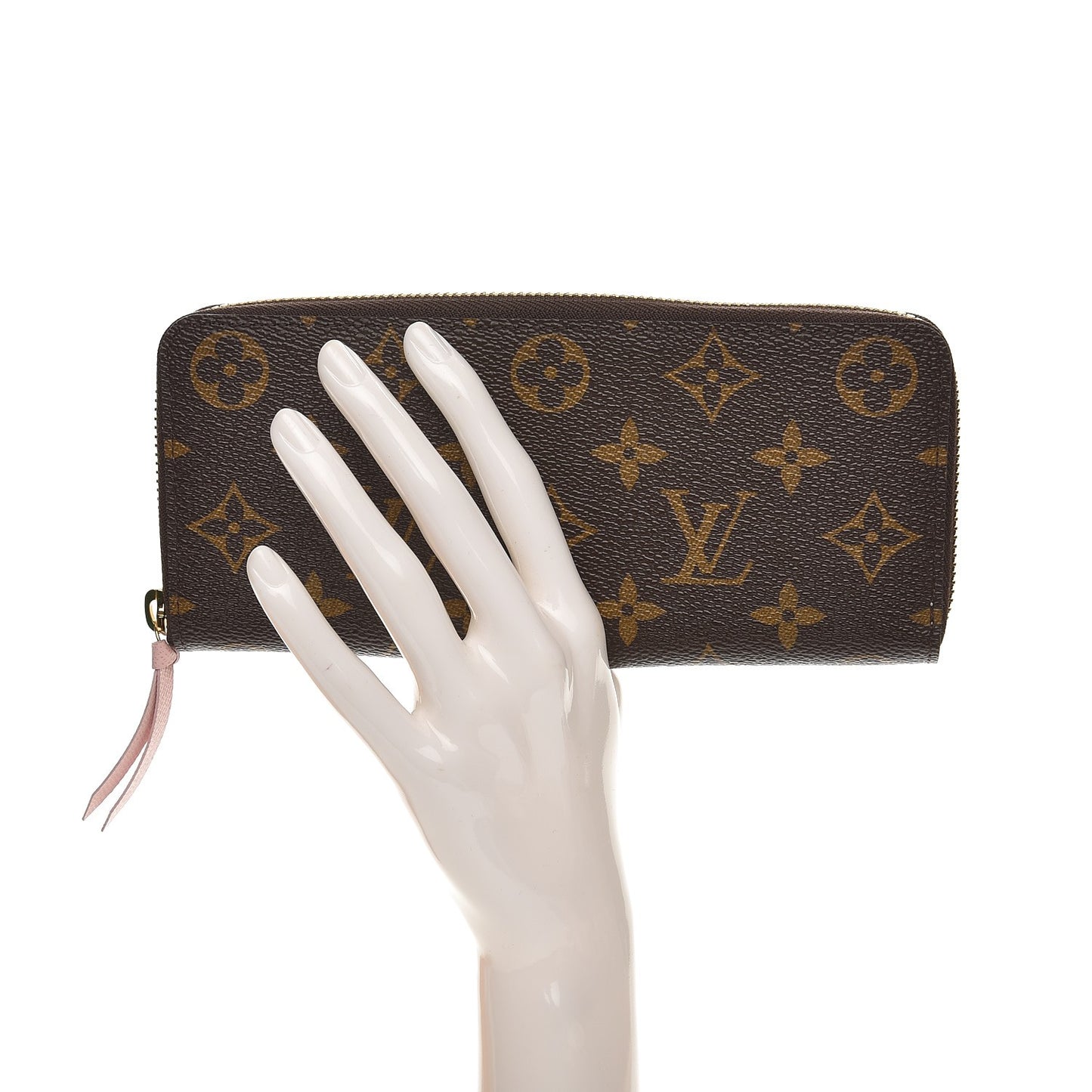 Monogram Clemence Wallet Rose Ballerine