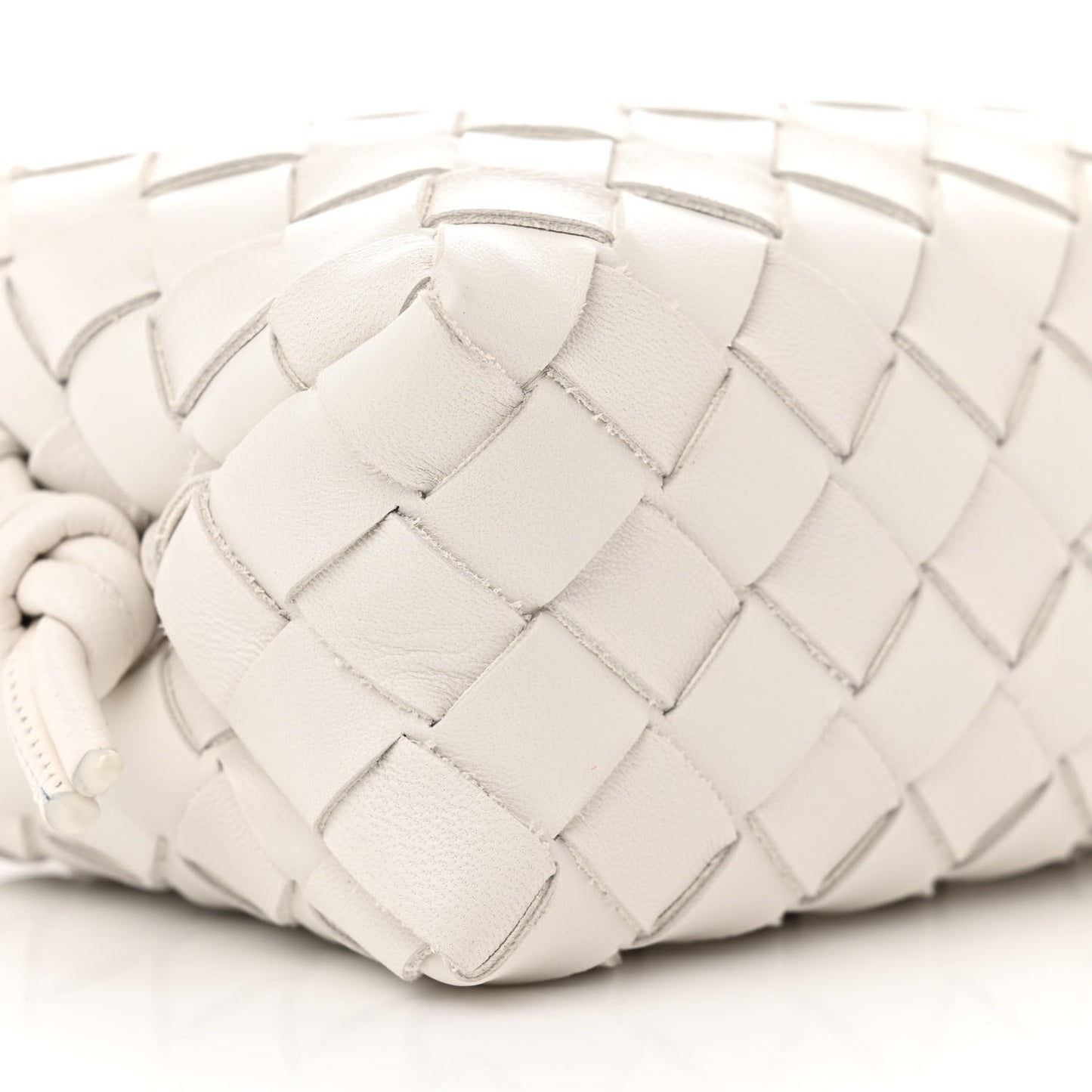 Nappa Intrecciato Mini Loop Camera Bag White