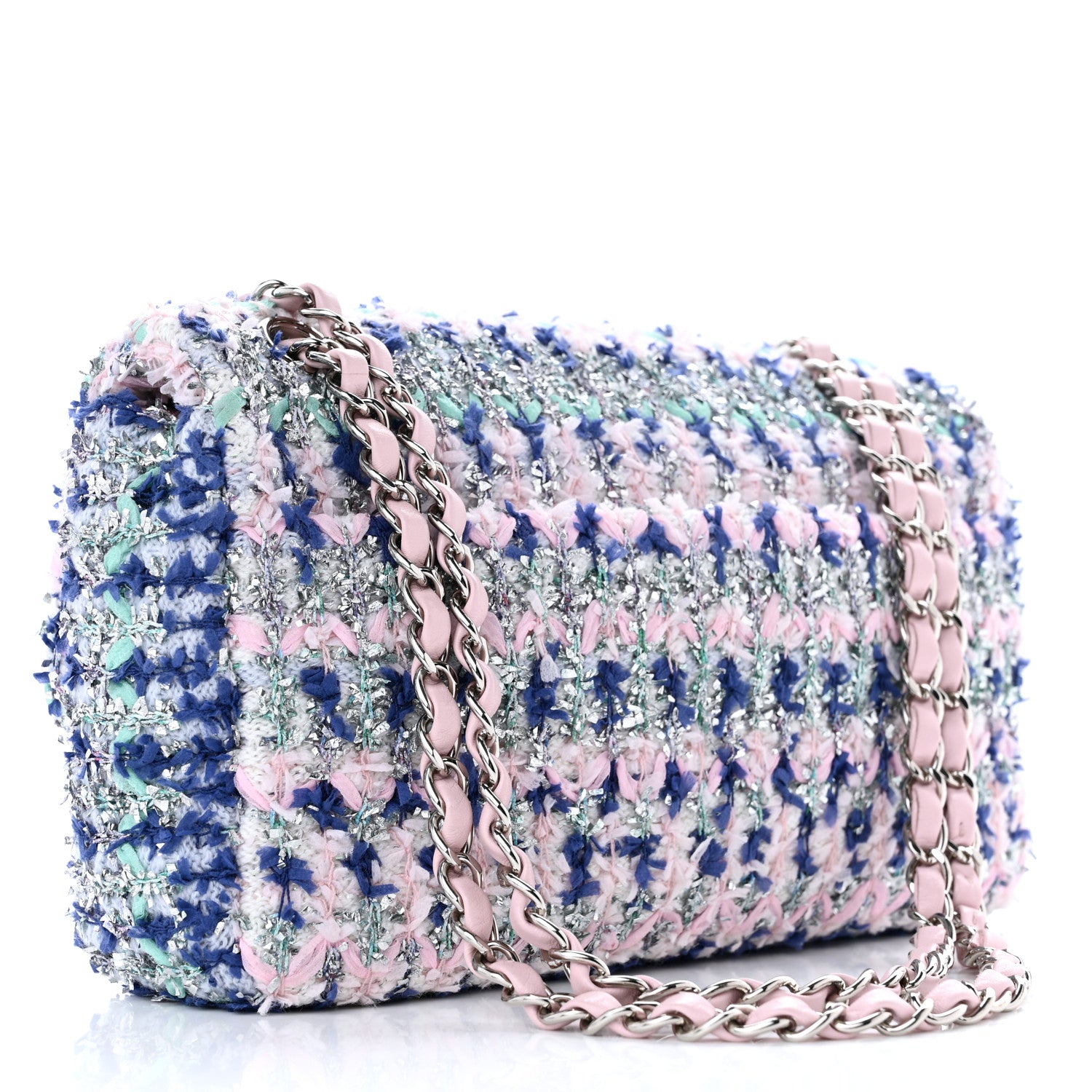 Chanel Tweed Medium Single Flap Pink 3 of 11