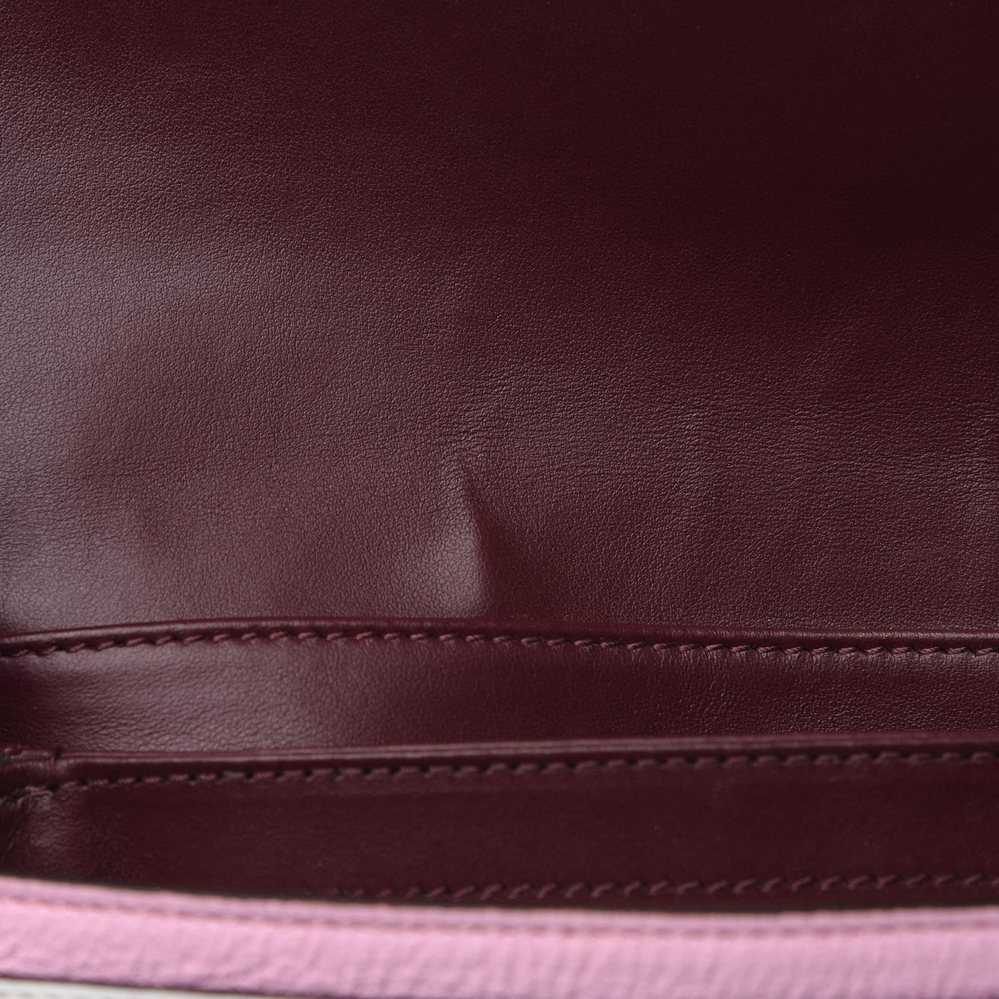 Calfskin Duetto Crossbody Bag Burgundy Pink