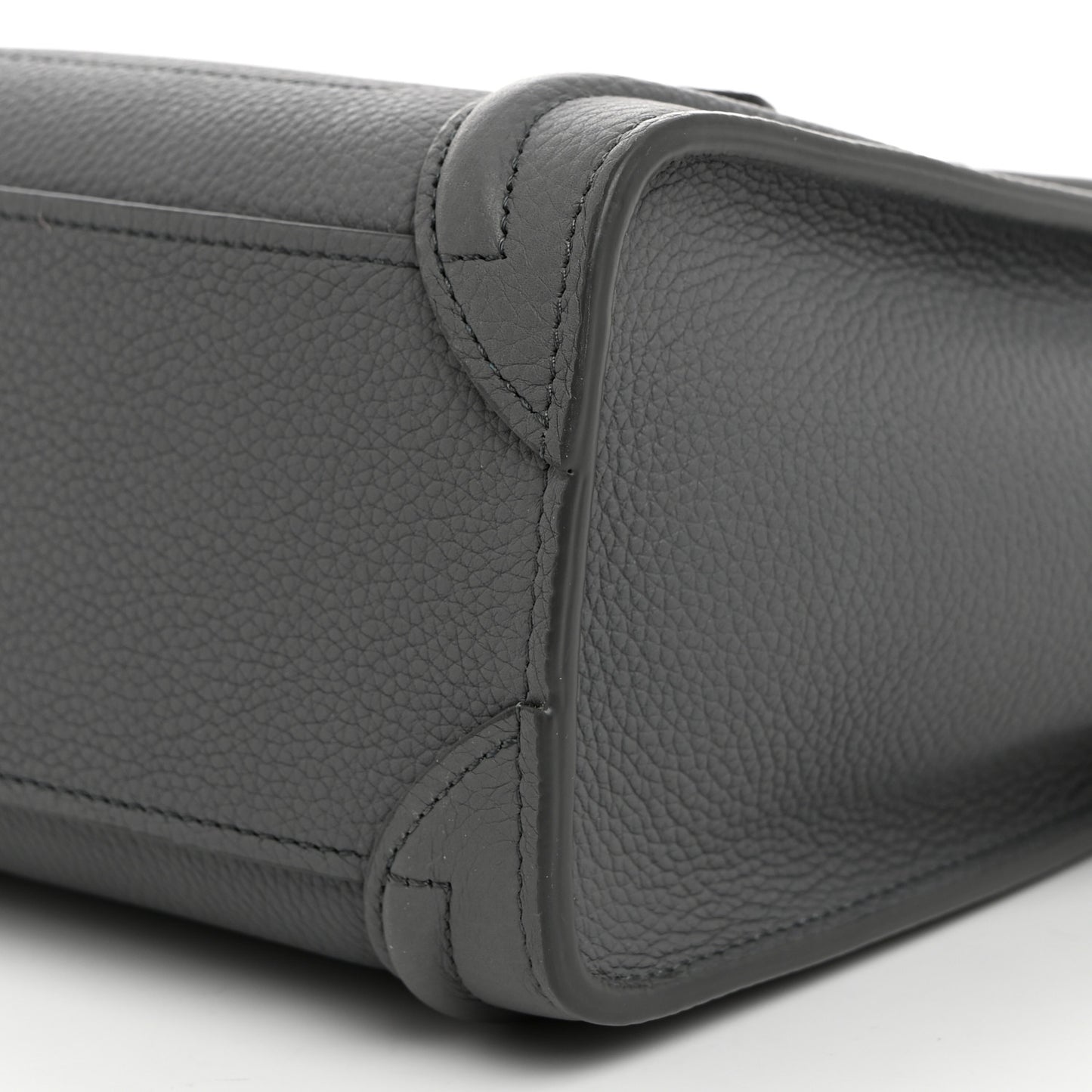 Drummed Calfskin Nano Luggage Kohl