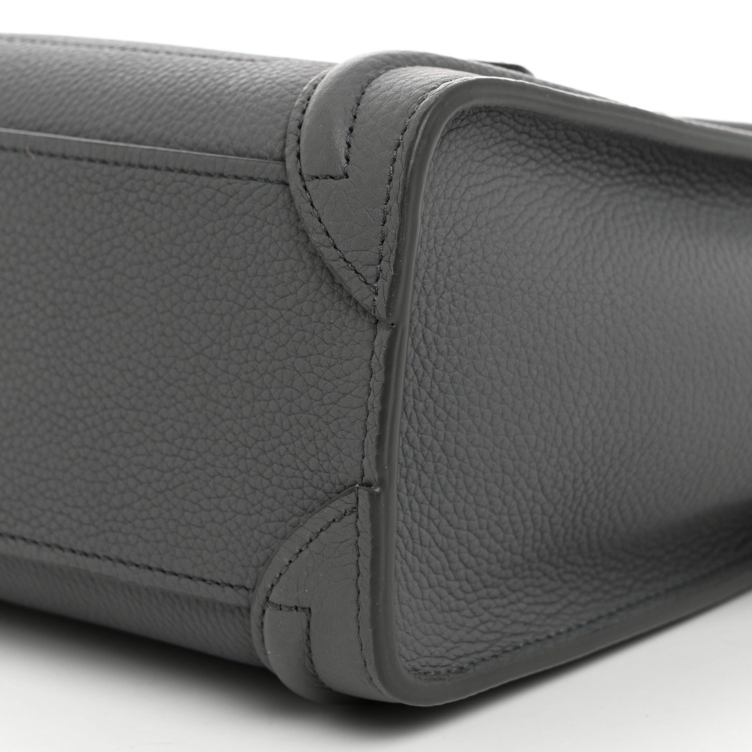 Celine Drummed Calfskin Nano Luggage Kohl 11 of 11