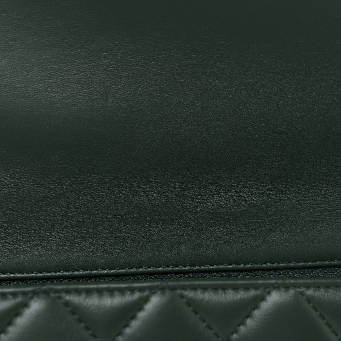 Lambskin Quilted Mini Rectangular Flap Green