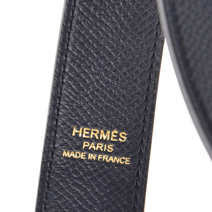 Hermes Epsom 25mm Tressage Shoulder Strap Bleu Indigo Rose Extreme Lime 4 of 7