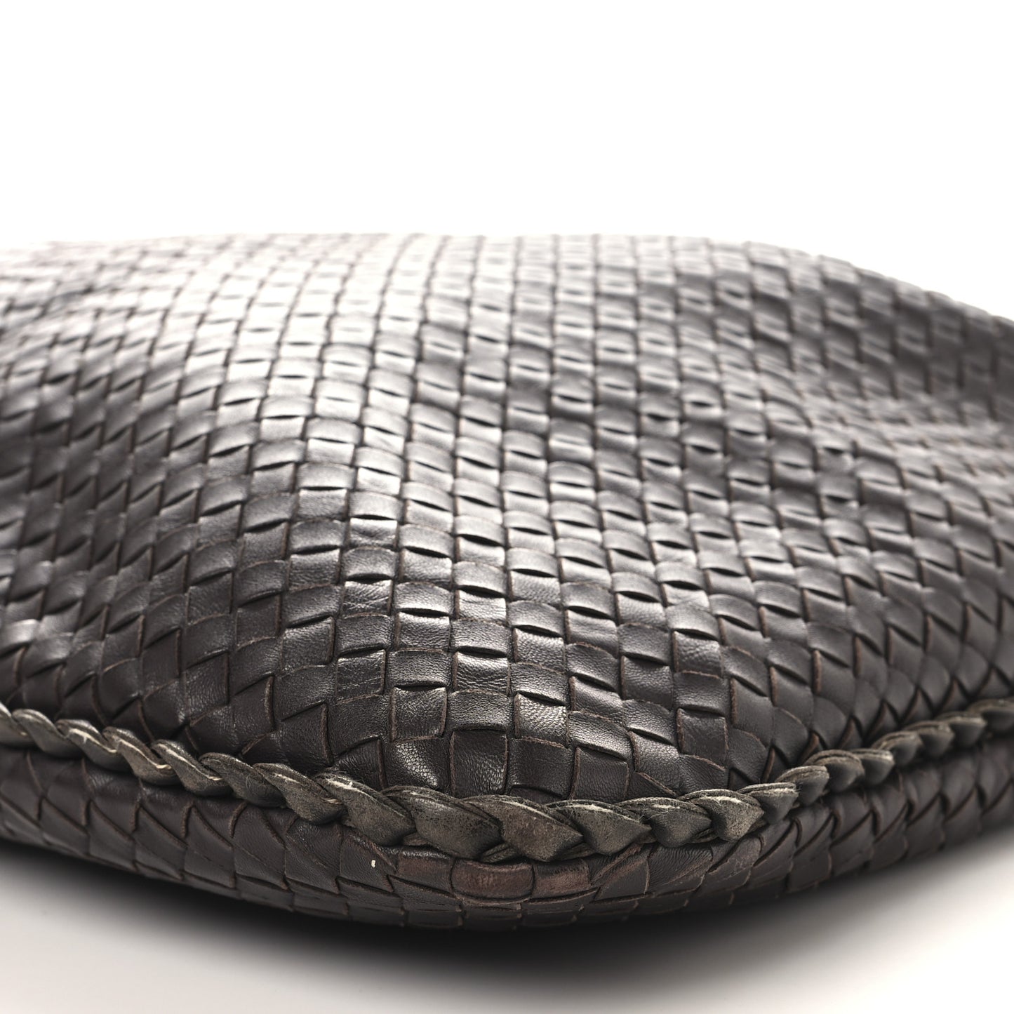 Nappa Intrecciato Maxi Veneta Hobo Ebano