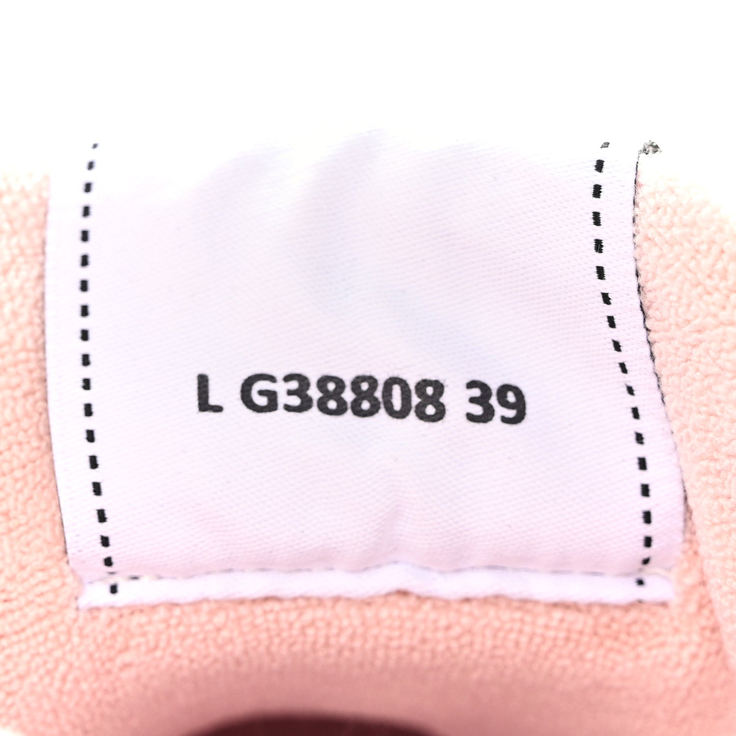 Grained Calfskin Fabric Womens Logo Sneakers 39 White Light Pink