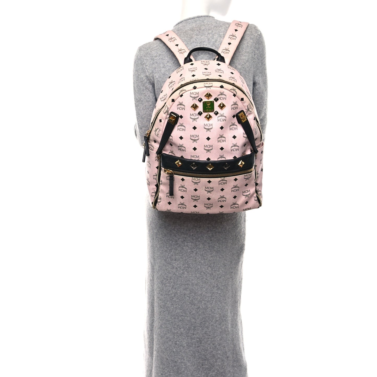 Visetos Studded Dual Stark Backpack Chalk Pink Black