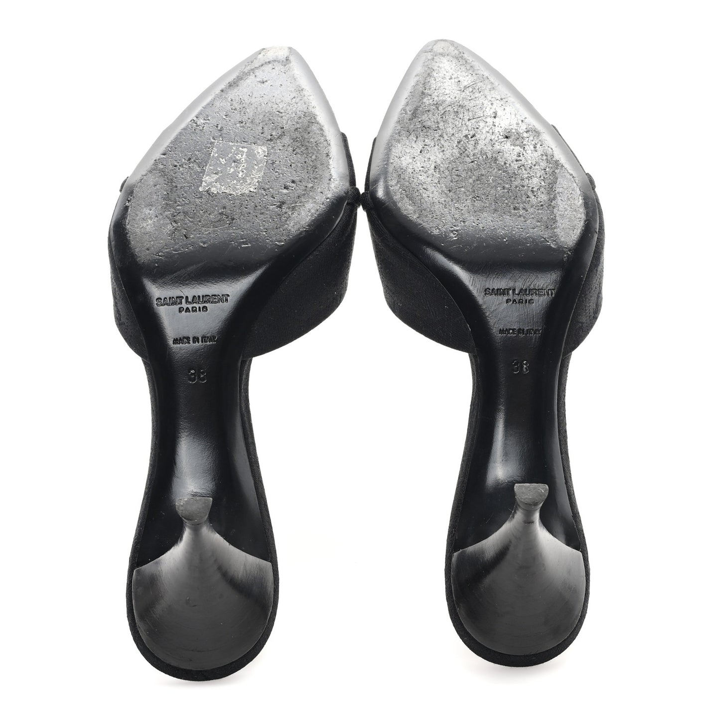 Jacquard All-Over Monogram Le Maillon 60mm Mules 38 Black