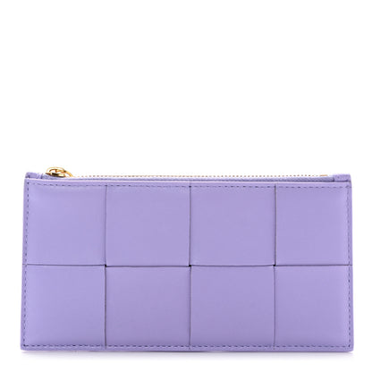 Bottega Veneta Nappa Maxi Intrecciato Large Zip Wallet Lavender 1 of 6