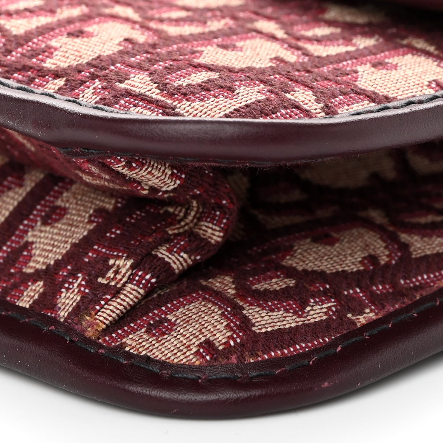 Christian Dior Oblique Dioraddict Flap Bag Burgundy 9 of 10