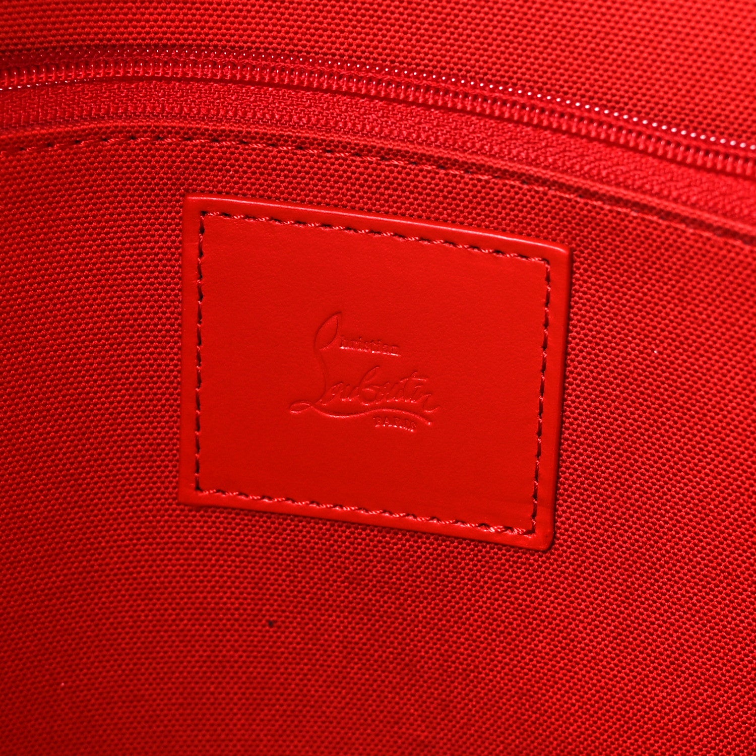 Christian Louboutin Linen Calfskin Large Nastroloubi F.A.V.L. Tote Alabatre 6 of 9