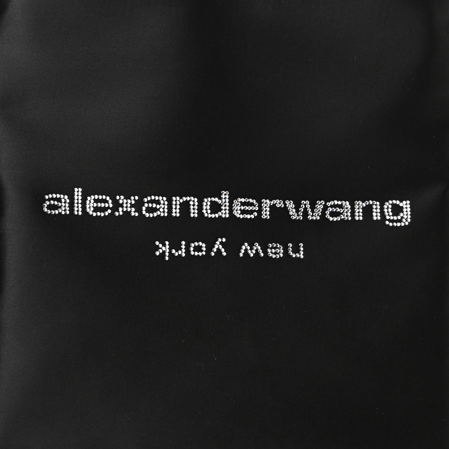 Alexander Wang Satin Crystal Fringe Shoulder Bag Black 9 of 13