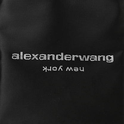 Alexander Wang Satin Crystal Fringe Shoulder Bag Black 9 of 13