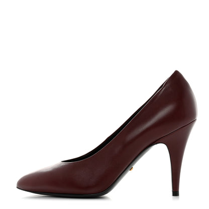 Gucci Malaga Kid Pumps 38.5 Vintage Bordeaux 1 of 12